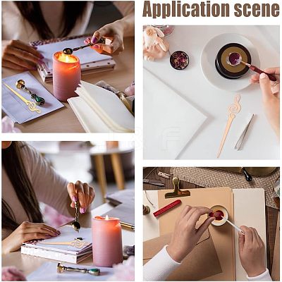3Pcs 3 Colors Stainless Steel Sealing Wax Mixing Stirrers STAS-UN0040-10-1