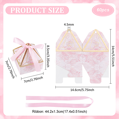Diamond Shaped Paper Candy Packaging Boxes CON-WH0089-58-1