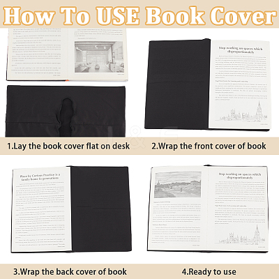 Elastic Fabric Book Covers AJEW-CP0008-68G-1