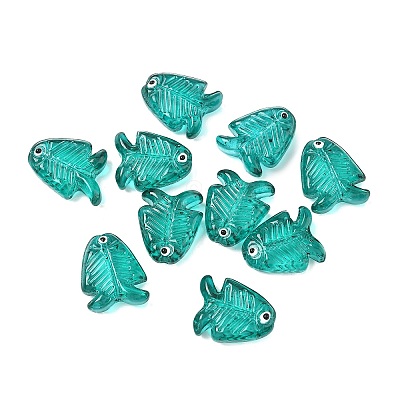 Transparent Glass Enamel Beads LAMP-U004-06-1