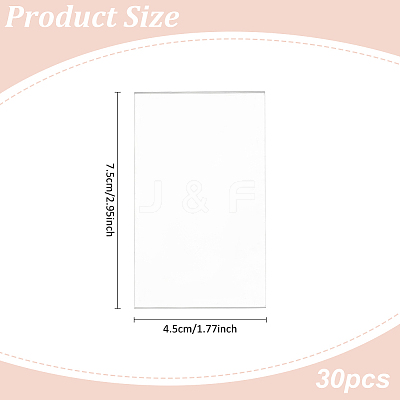 3Sets Rectangle Acrylic Table Sign Holders DJEW-AN0001-01-1
