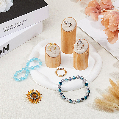 3Pcs 3 Sizes Wood Jewelry Finger Ring Displays Stands RDIS-WH0011-36A-02-1