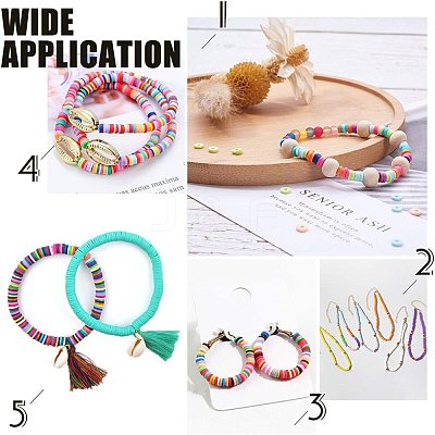 24 Colors Handmade Polymer Clay Beads CLAY-X0011-03C-1