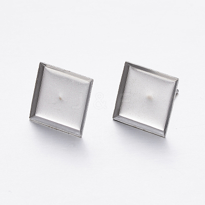 Tarnish Resistant 304 Stainless Steel Ear Stud Findings STAS-P198-22-1