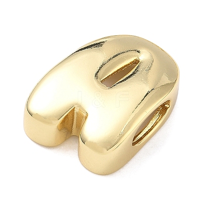 Brass Initial Beads KK-B167-27G-01A-1