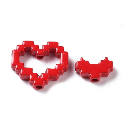 2Pcs Spray Painted Alloy Beads PALLOY-H134-58-1