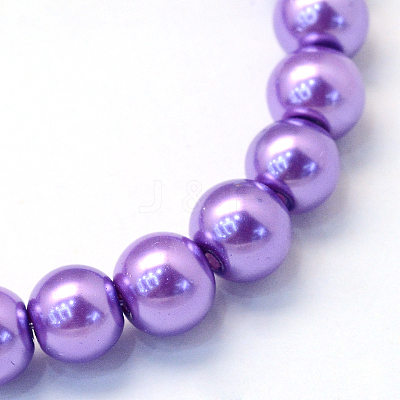 Baking Paint Glass Pearl Bead Strands X-HY-Q003-3mm-27-1