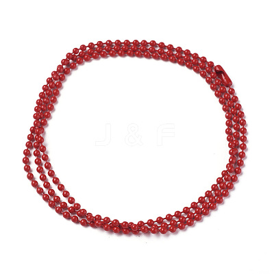 Iron Ball Bead Chains CH-E002-2.4mm-Y08A-1
