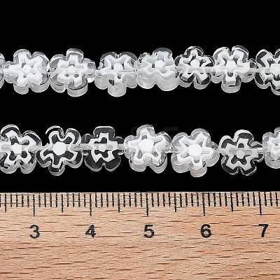 Handmade Millefiori Lampwork Beads Strands LAMP-F035-09S-1