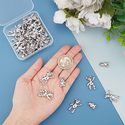 48Pcs 2 Styles Alloy Pendants FIND-SC0003-83-1