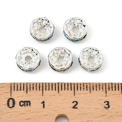 Brass Grade A Rhinestone Spacer Beads RB-A014-Z8mm-37S-1
