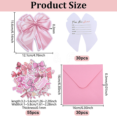 30Pcs Paper Birthday Invitation Card OFST-NB0001-03-1