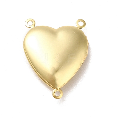Religion Brass Heart with Virgin Locket Chandelier Component Links KK-K269-07G-RS-1
