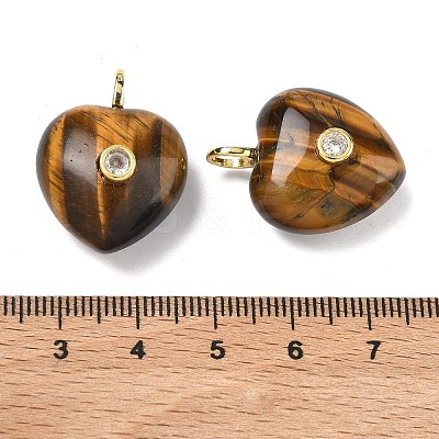 Natural Tiger Eye Pendants G-B180-03G-11-1