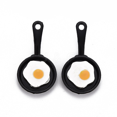Spray Painted Alloy Enamel Pendants ENAM-N055-031-B01-NR-1