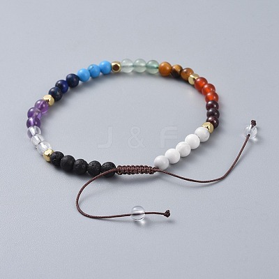 Adjustable Nylon Thread Braided Beads Bracelets BJEW-JB04441-1