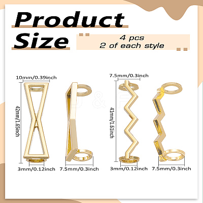 4Pcs 2 Styles Alloy Shoelace Charms FIND-LP0003-70-1