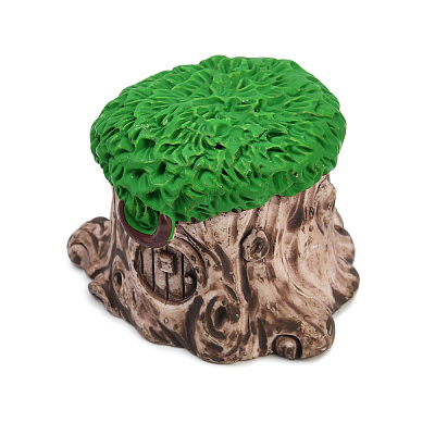 Artificial Tree House Resin Display Decorations DJEW-S002-02B-1