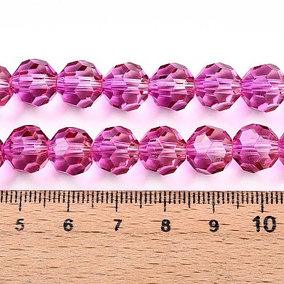 Baking Paint Transparent Glass Beads Strands LS-DGLA-A035-T10mm-A03-1