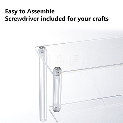 2-Tier Acrylic Organizer Display Riser Rack ODIS-WH0070-11B-02-1