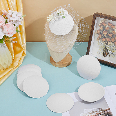 10Pcs EVA Cloth Round Fascinator Hat Base for Millinery Magic AJEW-BC0009-72-1