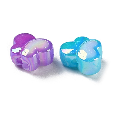 AB Color Plated Jelly Style Acrylic Beads SACR-I005-12B-1