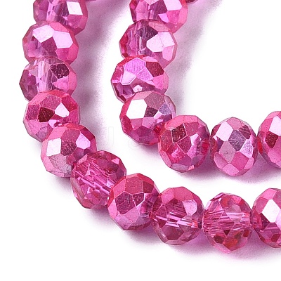 Transparent Electroplate Glass Beads Strands EGLA-Q131-01A-08-1