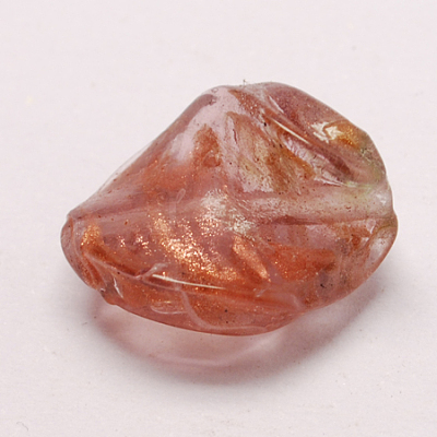Handmade Gold Sand Lampwork Beads LAMP-S029-28x18mm-M-1