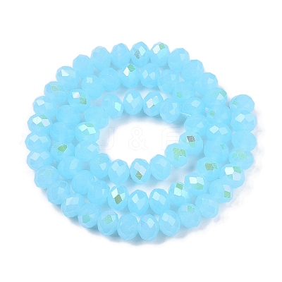Electroplate Glass Beads Strands EGLA-A044-J8mm-L04-1