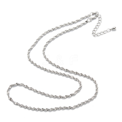 Brass Rope Chain Necklaces NJEW-K123-12P-1