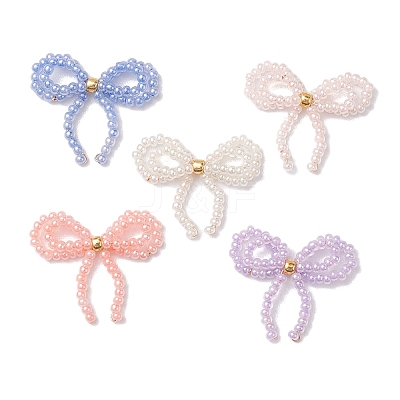 Butterfly Brass with Glass Cabochons PALLOY-JF02869-1