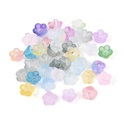 Frosted Transparent Acrylic Beads OACR-N137-72M-1