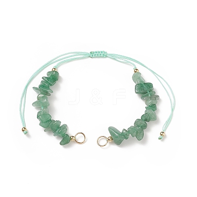 Natural Tumbled Gemstone Chip Beaded Bracelet Making AJEW-JB01138-1