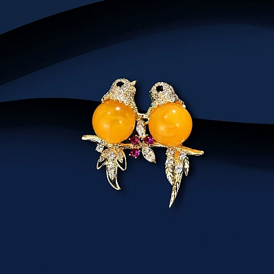 Magpie Alloy Rhinestone Brooches for Backpack Clothes LS-PW-WG4E8D5-01-1