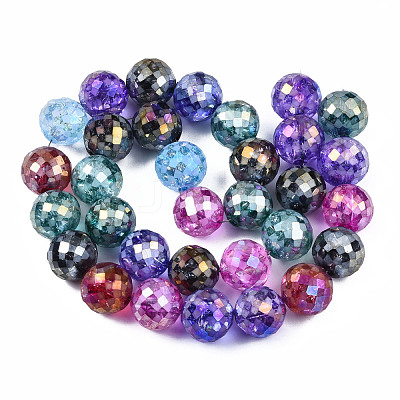 Electroplate Opaque Glass Beads Strands X-EGLA-S174-32-1
