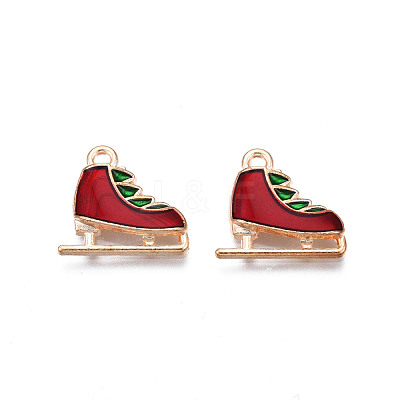 Christmas Alloy Enamel Pendants ENAM-Q442-56-1