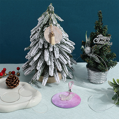 30Pcs 3 Styles Christmas Acrylic Big Pendants FIND-SC0011-42-1