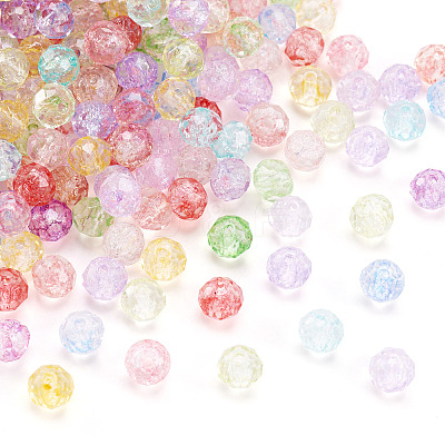 400Pcs 10 Colors Transparent Glass Beads Strands GLAA-TA0002-88-1