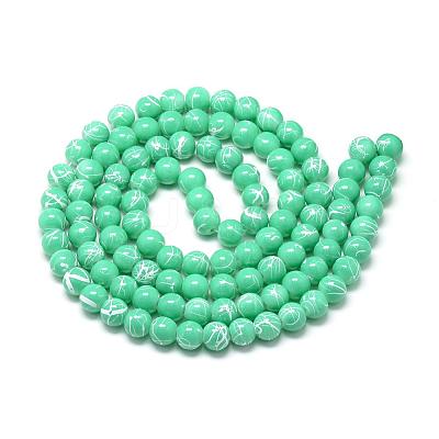 Drawbench Glass Beads Strands DGLA-S115-6mm-L23-1