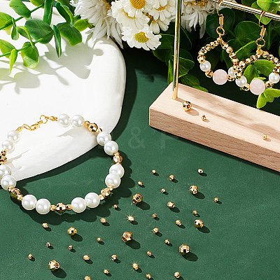 300Pcs 5 Style Brass Beads KK-PH0005-64-1