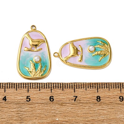304 Stainless Steel Enamel Pendants X1-STAS-L299-22G-01-1