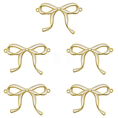 5Pcs Brass Enamel Connector Charms KK-SZ0002-70B-1