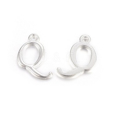 Silver Color Plated Alloy Letter Pendants LS-PALLOY-J718-01S-Q-1