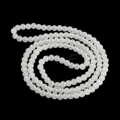 Baking Paint Imitation Jade Glass Round Bead Strands X-DGLA-Q021-6mm-01-1