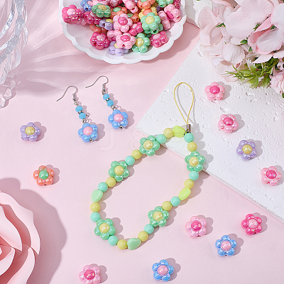 100Pcs Electroplated Opaque Resin Beads RESI-SP0001-59A-1