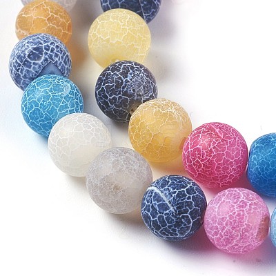 Natural Weathered Agate Beads Strands X-G-P414-A07-1