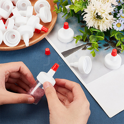 Plastic Bottle Spout Cap with Red Sealer Tip FIND-WH0191-09-1