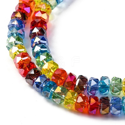 Electroplate & Gradient Color Glass Beads Strands X-LAMP-M023-01-1