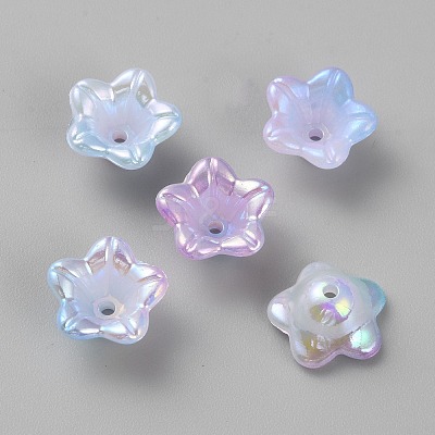 Opaque Acrylic Bead Caps OACR-CJC0010-03B-1