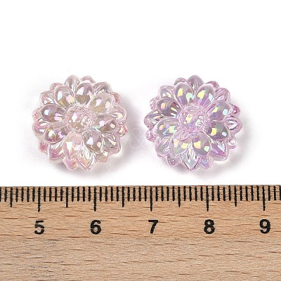 UV Plating Transparent Acrylic Beads MACR-L007-17-1
